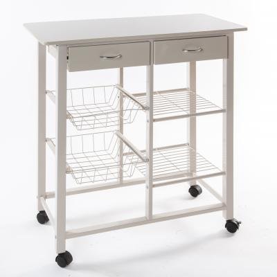 Desserte de cuisine couleur taupe 81x76 cm