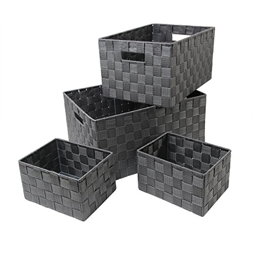 Set de panier de rangement Quatro Gris