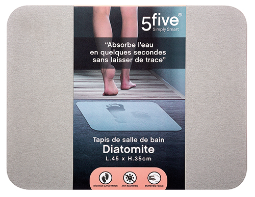 TAPIS DE SALLE DE BAIN RECTANGULAIRE “DIATOMITE”