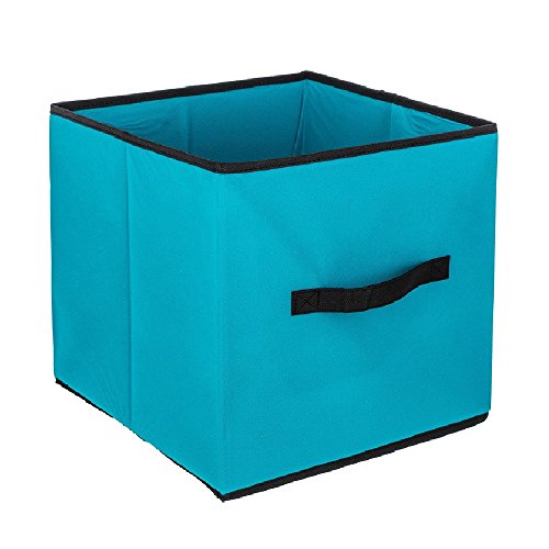 Atmosphera Boite cube de rangement bleu turquoise 31x31cm code EAN 3560239225386 