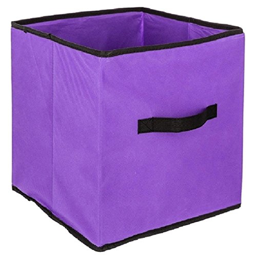 Atmosphera Boite cube de rangement violet 31x31cm code EAN 3560239225393 