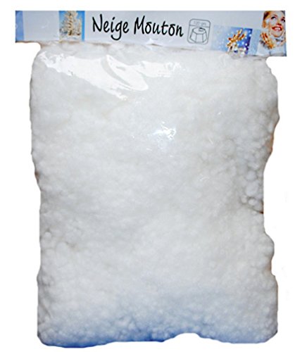 SACHET DE FAUSSE NEIGE MOUTON 120G BLANC DECO NOEL