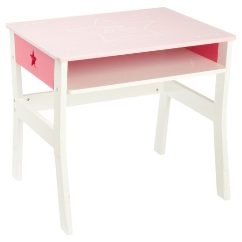 Atmosphera Bureau en bois pour enfants - Pratique et Astucieux - Coloris ROSE code EAN 3560239245582 