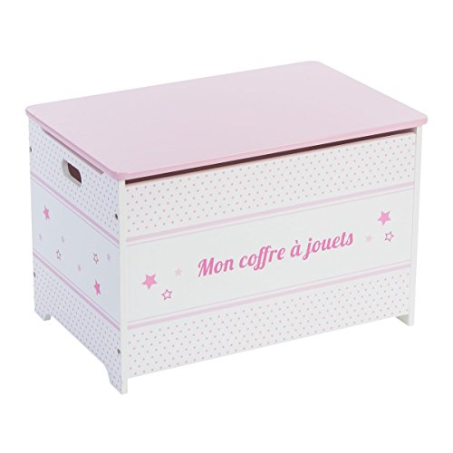 COFFRE A JOUETS ROSE