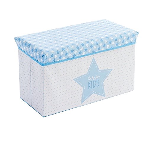 Coffre et banc de rangement bleu