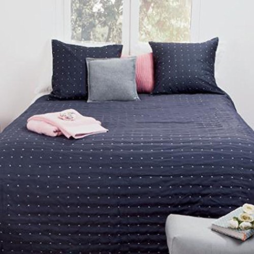 Atmosphera Dessus de lit 220 x 240 cm Instants volés bleu foncé code EAN 3560239253860 