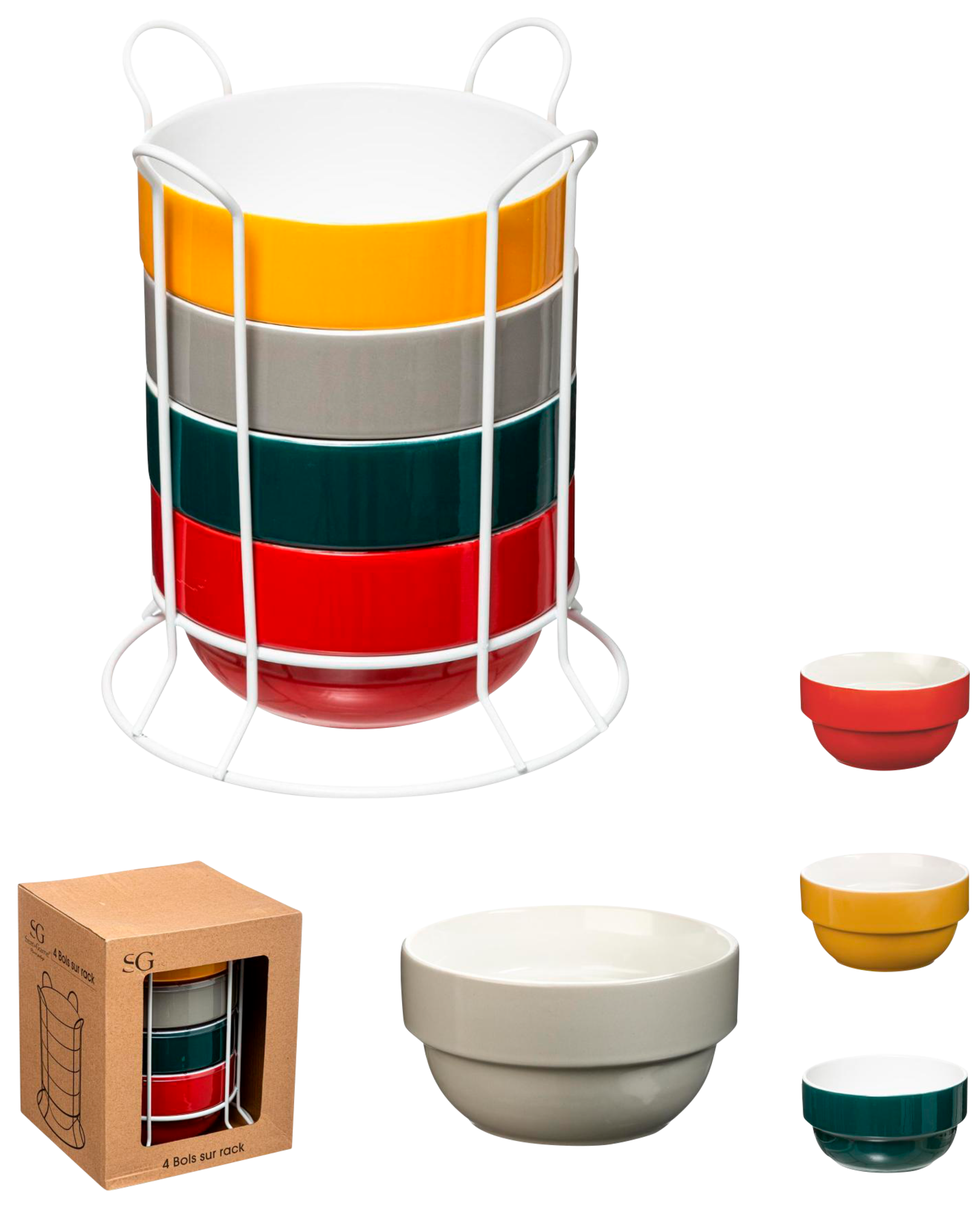 RACK 4 BOLS COLORAMA 50CL