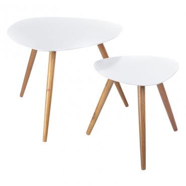Lot de 2 Tables café Grises