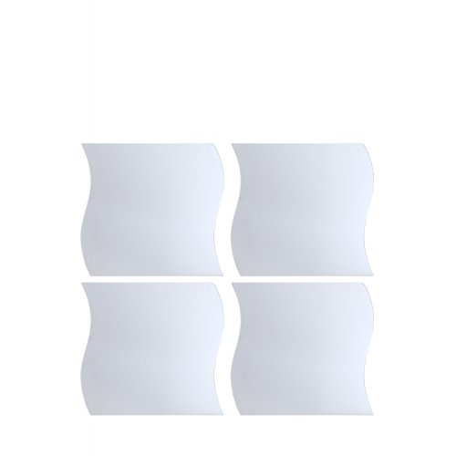 Ensemble de 4 miroirs vague 20 x 20 cm - Fixati...