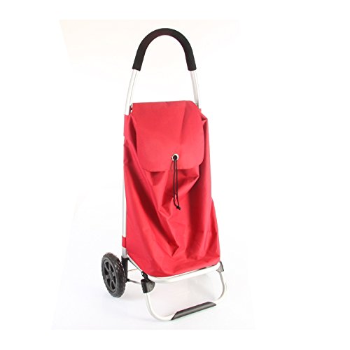 Chariot de courses structure aluminium - Rouge ...