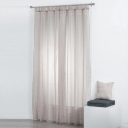 Lot de 2 rideaux voilage à pattes - Prêt à pose...