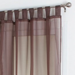 Lot de 2 rideaux voilage à pattes - Prêt à pose...