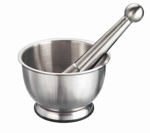 Ensemble Mortier et Pilon en Inox - Stable, Pra...