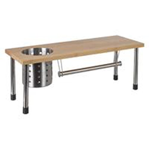 Etagère multi-usage 3 en 1 en bambou et inox - ...