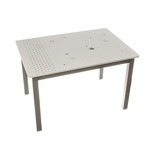 Table en bois pour enfant - Taupe et blanche
