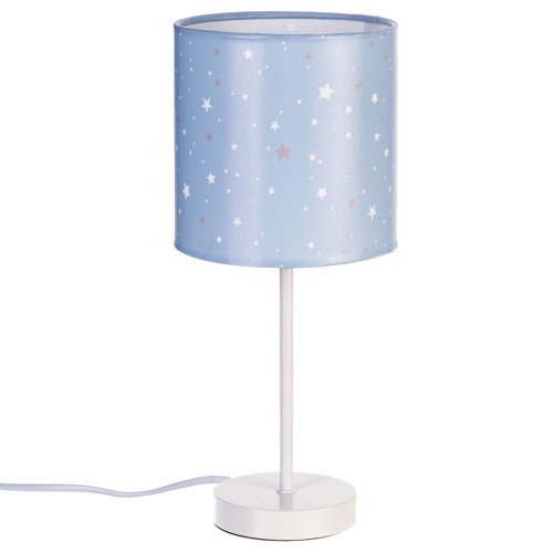 Lampe de chevet abat jour couleur bleu étoilé