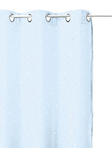 Rideau occultant bleu clair étoilé pour chambre...