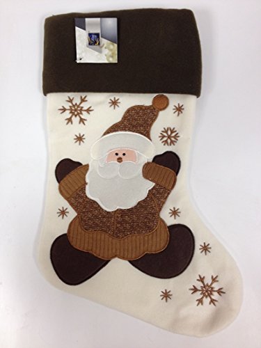 Féérie light & Christmas Chaussette du Père Noël - marron et blanc 3560239483878 (3560239483878)
