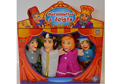 Coffret 4 marionnettes à doigt - Thème Cendrillon