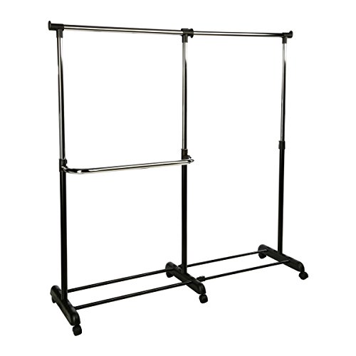 Double portant à vêtements modulable