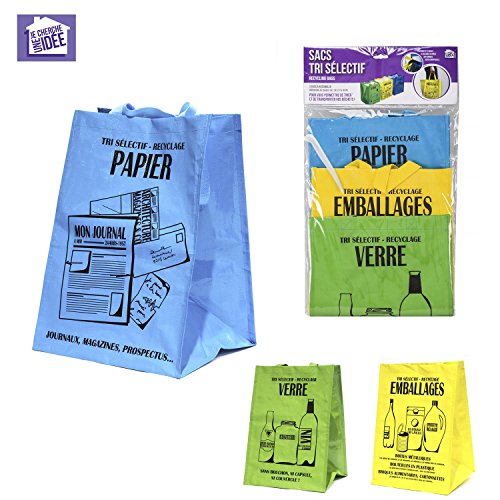 Set de 3 sacs tri selectif