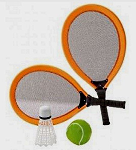 PAIRE DE RAQUETTE DE BADMINGTON MOUSSE + 1 BALLE