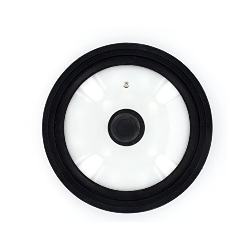 Kc2226 couvercle verre/silicone noir/rouge diam...