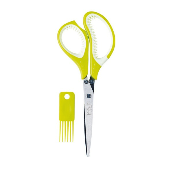 CISEAUX À HERBES AVEC 5 LAMES CRANTÉES ET PEIGNE