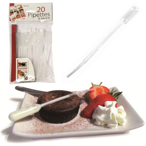 Lot 20 Pipettes à Sauce Idéal Brochette, Doseur...