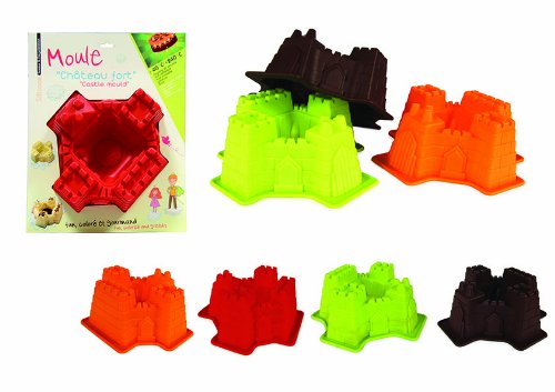 Moule à gâteaux orange forme château fort - Tai...