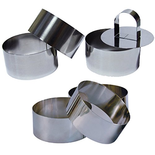 6 Cercles de présentation Inox avec 1 poussoir ...