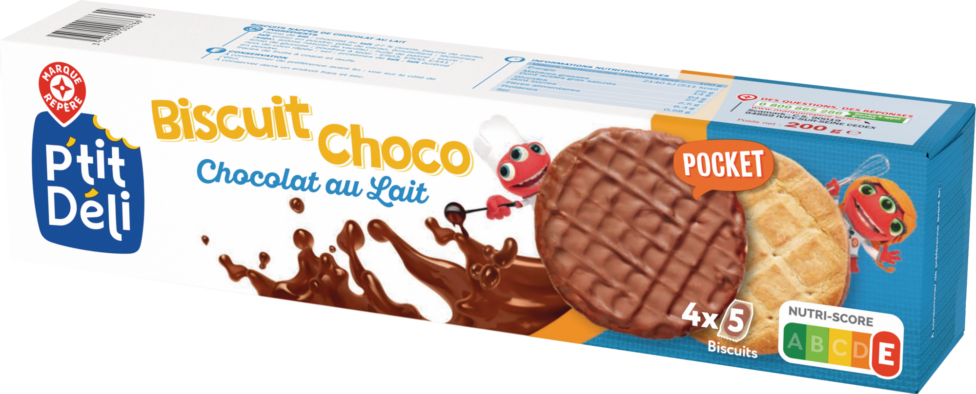 BISCUITS RONDS NAPPÉS AU CHOCOLAT