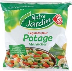 MR2 LÉGUMES POUR POTAGE MARAÎCHER SURGELÉS “NOTRE JARDIN”** code EAN 3564700005767 