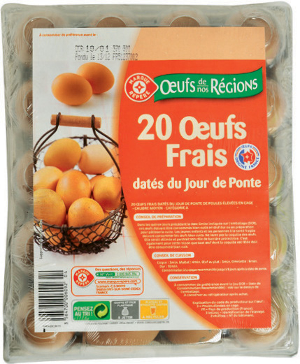 20 OEUFS FRAIS DATÉS DU JOUR DE PONTE “OEUFS DE...