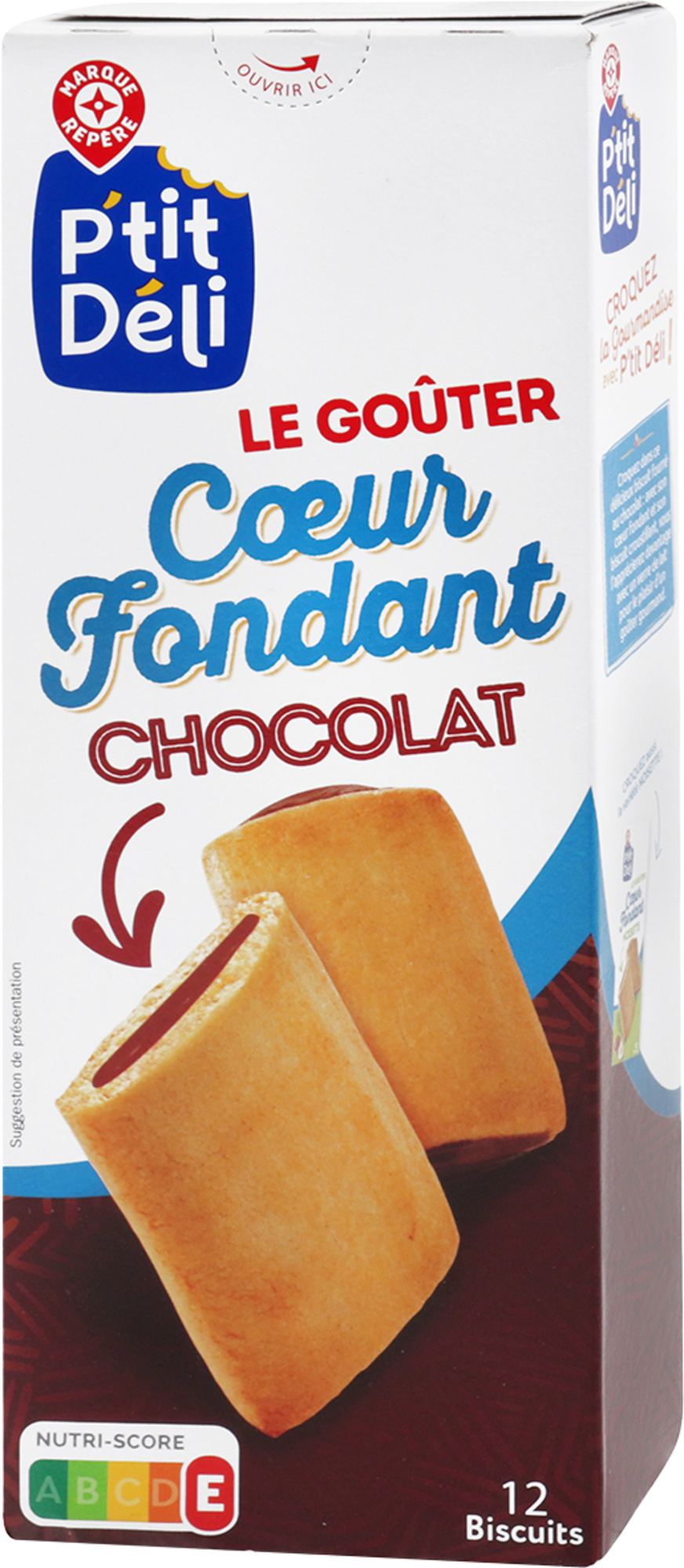 GOÛTER FOURRÉ COEUR FONDANT CHOCOLAT X12