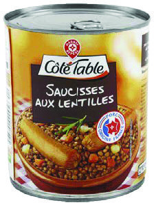 SAUCISSES LENTILLES 840G 