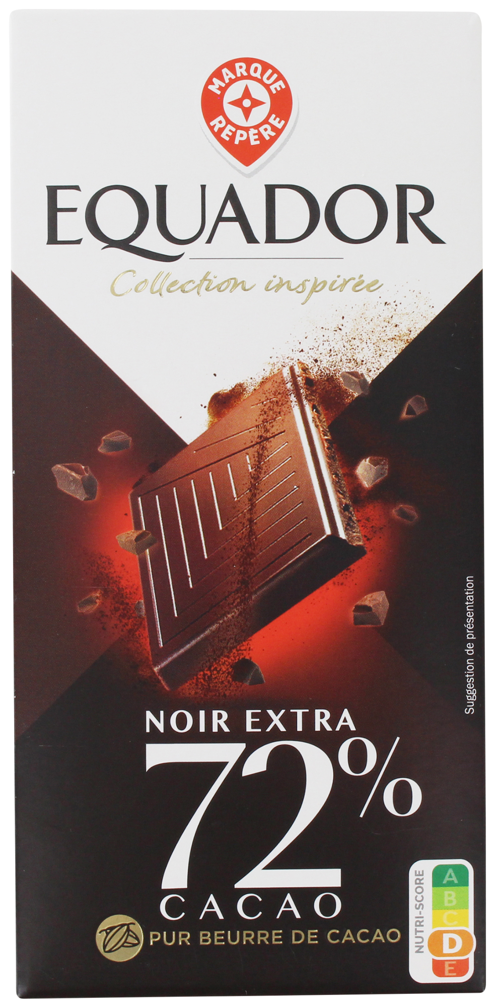 TABLETTE DE CHOCOLAT NOIR 72% 