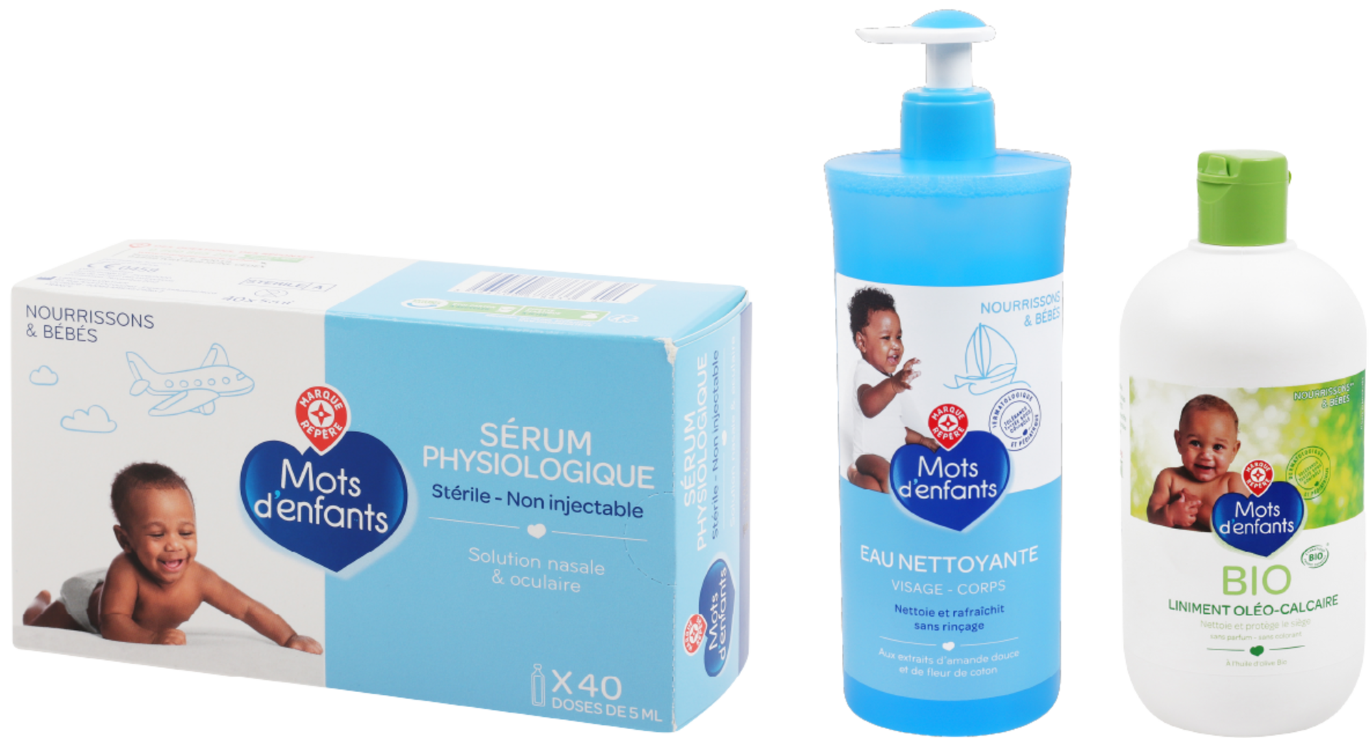 MOTS D'ENFANTS SUR LES PRODUITS PRÉSENTS EN MAGASIN DE LA GAMME HYGIÈNE BÉBÉ "MOTS D’ENFANTS" ET "MOTS D’ENFANTS BIO" (HORS COTON ET LINGETTES) code EAN 3564700045305 