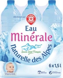 MR2 EAU MINÉRALE NATURELLE DES ALPES MARQUE REPÈRE code EAN 3564700125717 