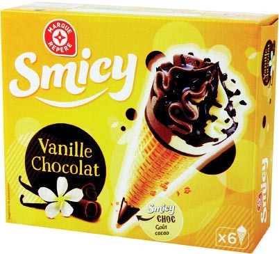 6 CÔNES VANILLE CHOCOLAT “SMICY”