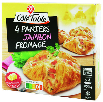 4 PANIERS JAMBON FROMAGE SURGELÉS “ CÔTÉ TABLE “
