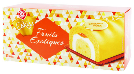 BÛCHE AUX FRUITS EXOTIQUES SURGELÉE “ESKISS”