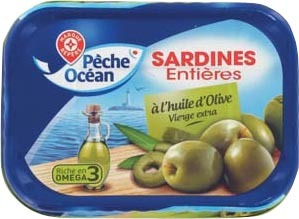 SARDINES À L’HUILE D’OLIVE ”PÊCHE OCÉAN”*