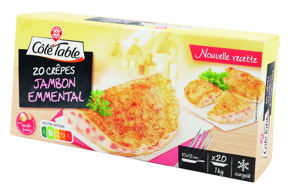 MR2 20 CRÊPES JAMBON EMMENTAL SURGELÉES “CÔTE TABLE” (1) code EAN 3564700349830 