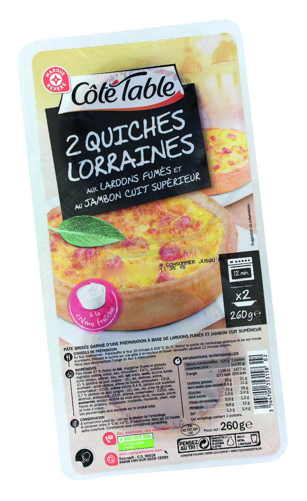 MR2 2 QUICHES LORRAINES “CÔTÉ TABLE” (1) code EAN 3564700353158 
