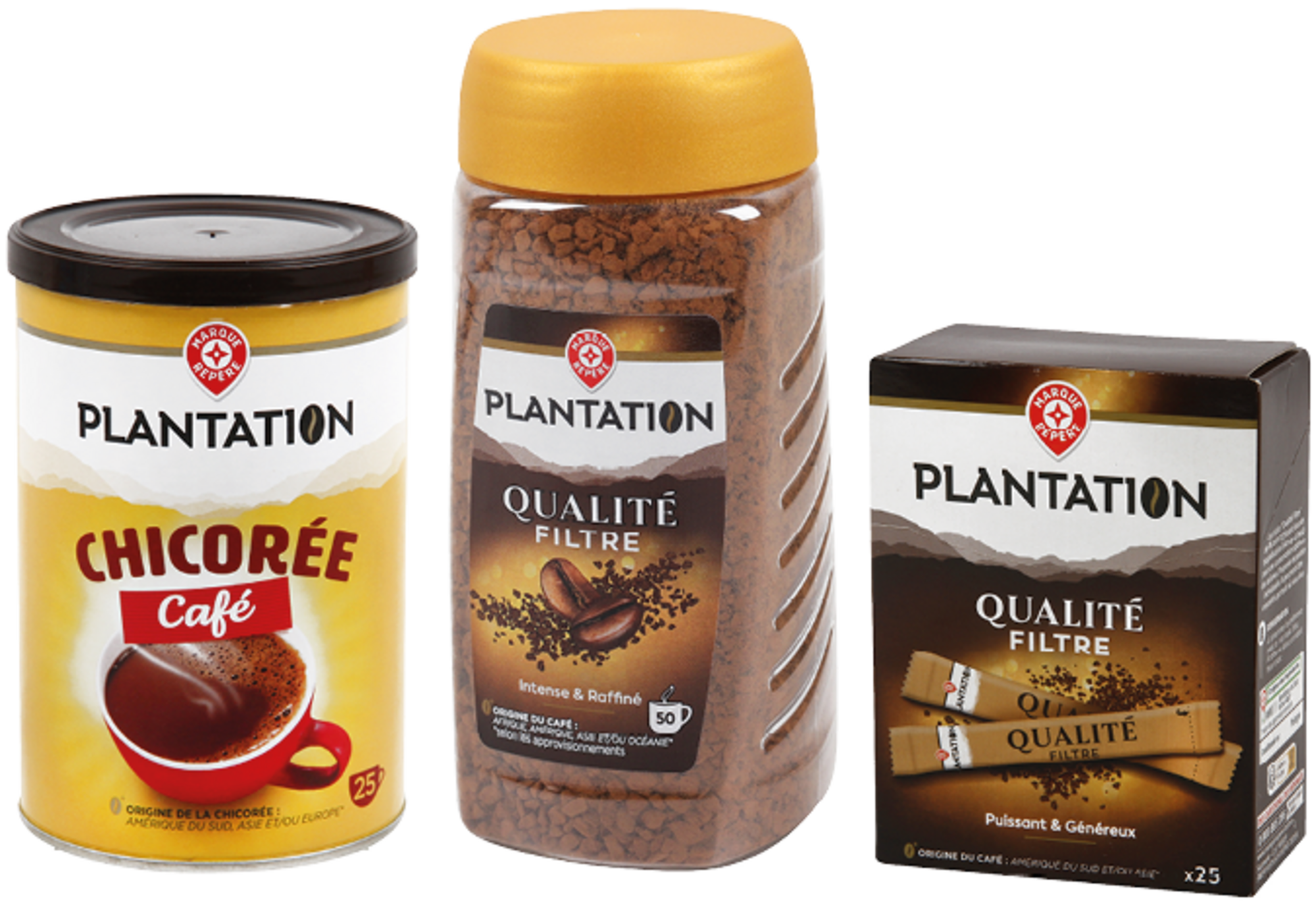 PLANTATION SUR LES PRODUITS PRÉSENTS EN MAGASIN DE LA GAMME CAFÉ SOLUBLE ET CHICORÉE "PLANTATION" code EAN 3564700359150 