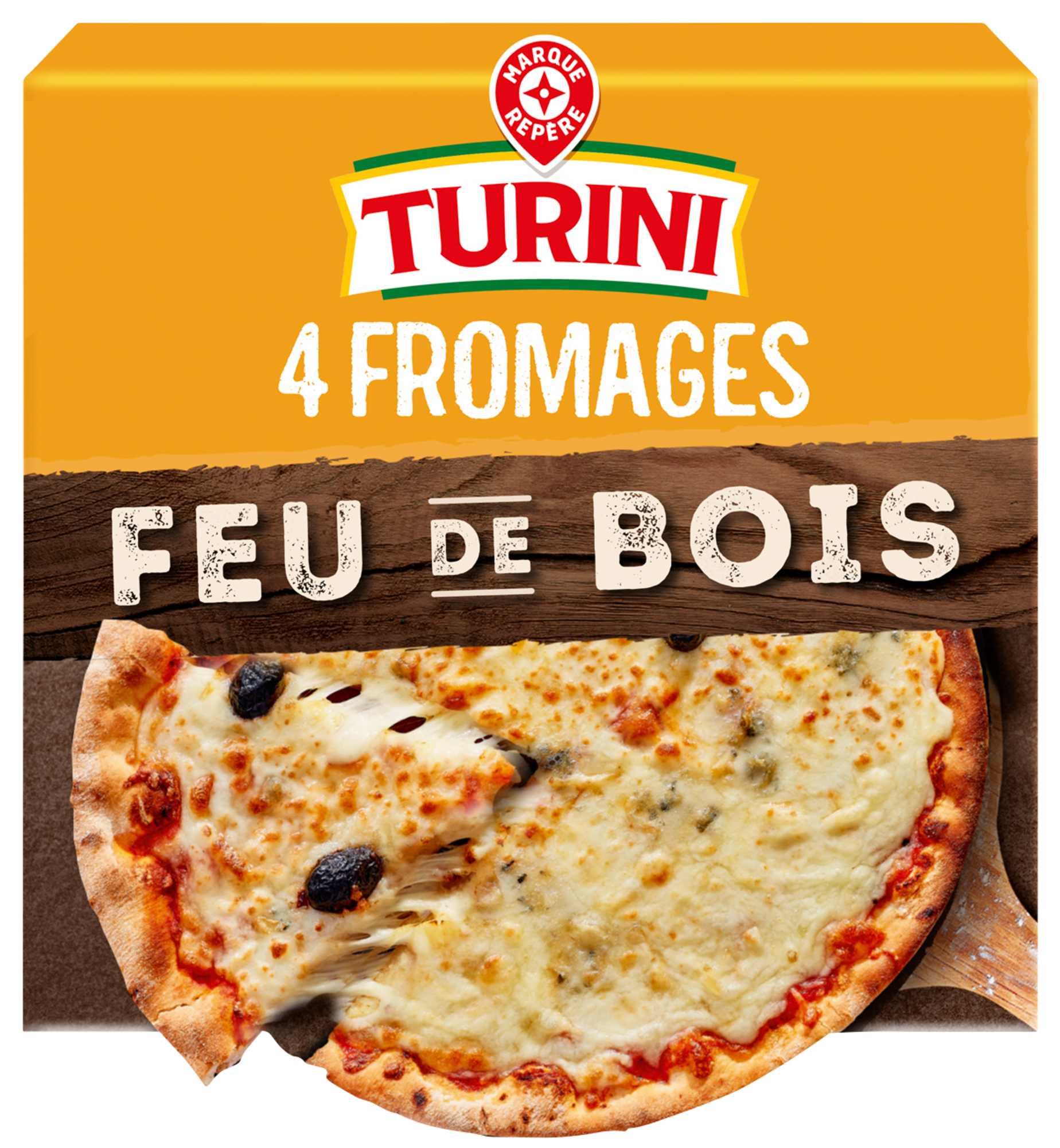 PIZZA 4 FROMAGES CUITE AU FEU DE BOIS SURGELÉE