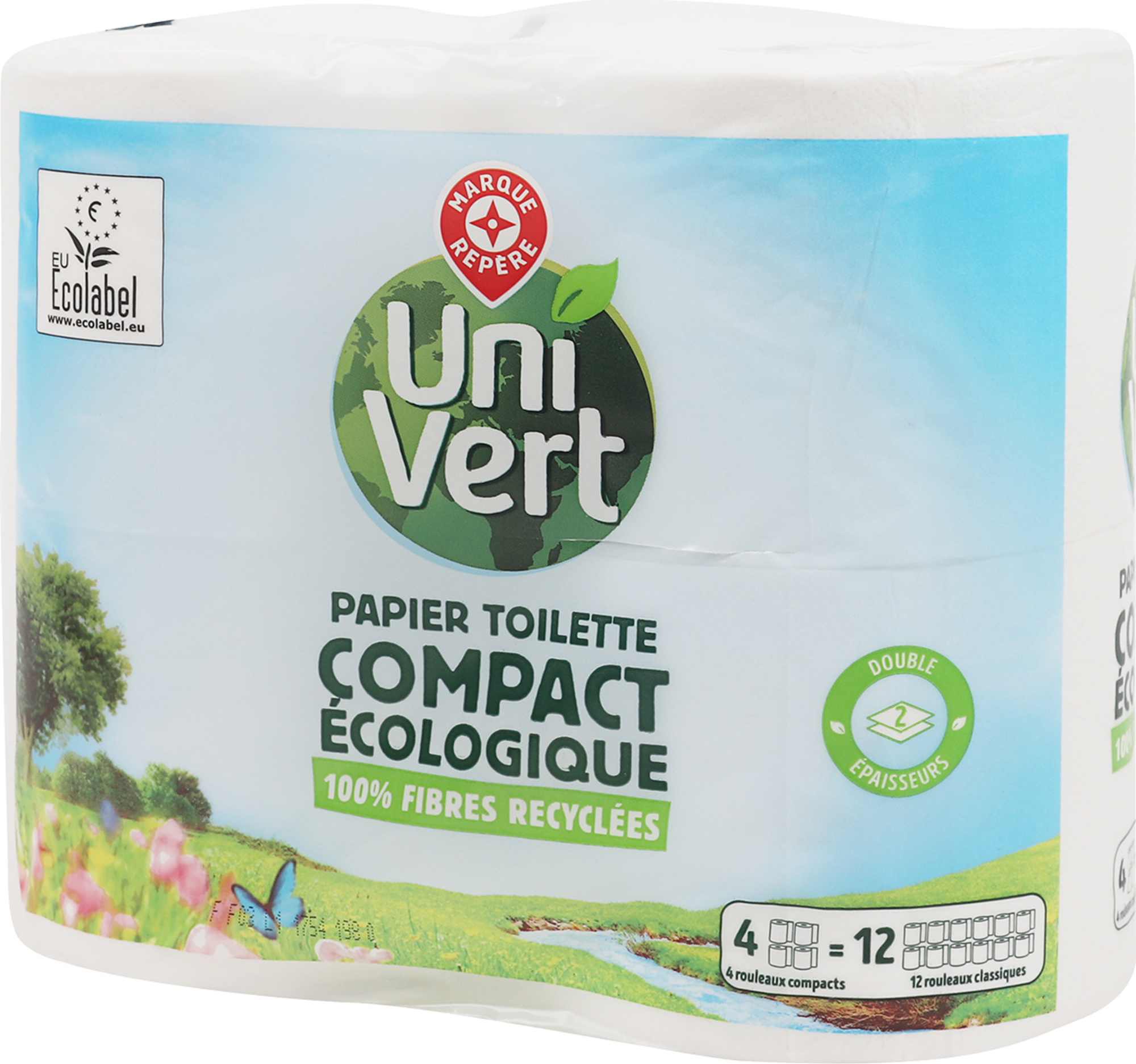  SUR LES PRODUITS PRÉSENTS EN MAGASIN DE LA GAMME "UNI VERT" HORS HYGIÈNE FÉMININE ET LES PRODUITS D'INCONTINENCE.   code EAN 3564700444337 