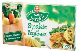 8 PALETS DE LÉGUMES SURGELÉS “NOTRE JARDIN”