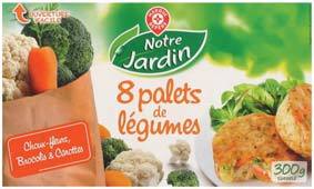 MR2 GALETTES DE LÉGUMES SURGELÉES “NOTRE JARDIN” code EAN 3564700458556 